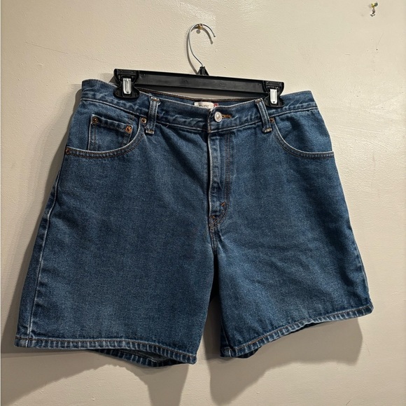 Levi's Women's Blue Jean Shorts size 14 jorts denim school classic basic 550 - Picture 1 of 12